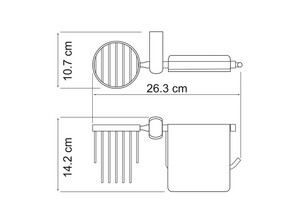 Держатель туалетной бумаги и освежителя Wasserkraft Berkel К-6859