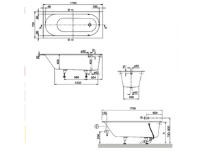 Ванна квариловая  Villeroy & Boch Oberon 170*70 UBQ177OBE2V-01