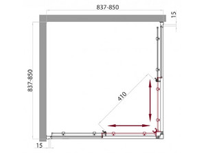 Душевой уголок BelBagno UNO-A-2 85*85