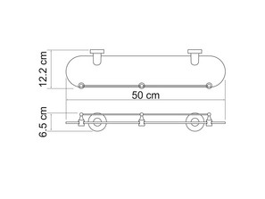  Полка стеклянная Wasserkraft Isen К-4024