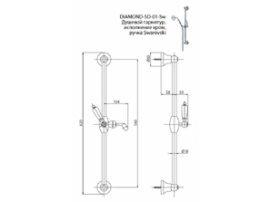 Душевая лейка CEZARES DIAMOND-SD-Sw