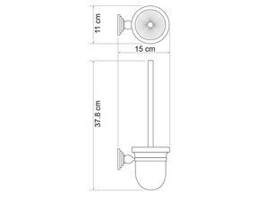  Щетка для унитаза подвесная Wasserkraft Ammer К-7027