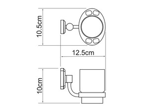 Подстаканник стеклянный Wasserkraft Oder К-3028