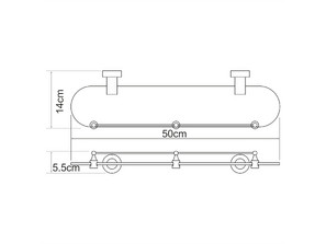 Полка стеклянная с бортиком Wasserkraft Donau K-9444