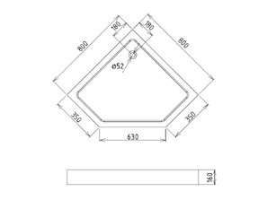 Душевой поддон GEMY ST09T 80*80