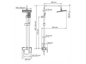 Душевая стойка Wasserkraft A17702