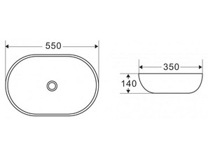 Раковина накладная BelBagno BB1048 