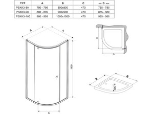 Душевой уголок RAVAK Pivot PSKK3-80*80