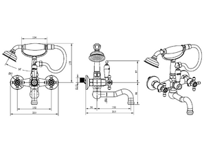 Смеситель для ванны и душа  Boheme  Medici Presente 313