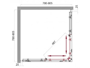 Душевой уголок BelBagno SELA-A-2 80*80
