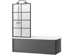 Шторка на ванну REA LAGOS-1 80 Black REA-K4570
