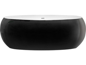 Свободностоящая акриловая ванна BelBagno BB18-NERO/BIA