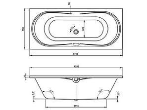 Ванна акриловая VAGNERPLAST  Briana 170