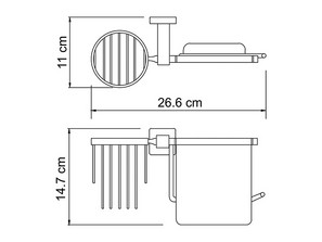  Держатель туалетной бумаги и освежителя Wasserkraft Lippe К-6559