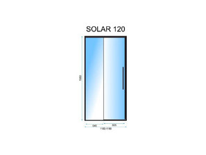Душевая раздвижная дверь REA SOLAR GOLD 120 REA-K6548