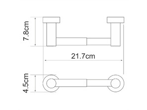 Держатель туалетной бумаги Wasserkraft Donau K-9422