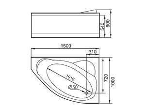 Ванна гидромассажная GEMY G9009 B R