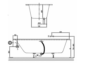Ванна квариловая  Villeroy & Boch Oberon Duo 190 x 90 UBQ199OBE2V-01