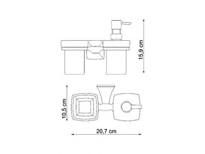 Держатель стакана и дозатора Wasserkraft Wern  К-2589