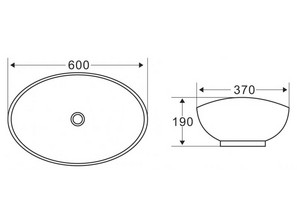 Раковина накладная BelBagno BB1087