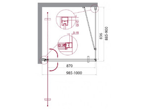 ДУШЕВОЙ УГОЛОК BELBAGNO MARMI-AH-1-100/90-C-Cr