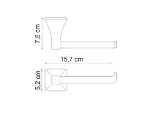 Держатель туалетной бумаги Wasserkraft Wern К-2596