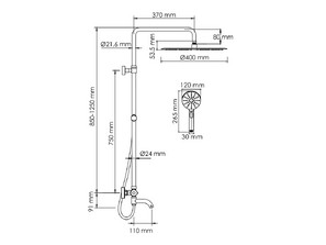 Душевая стойка Wasserkraft A188.117.127.087.CH Thermo
