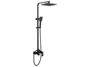 Душевая стойка  ABBER  Wasserfall AF8616B с изливом, черная матовая 