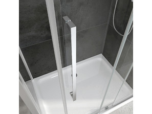 Душевое ограждение П-образное  ABBER  Schwarzer Diamant AG30100H-S85-S85