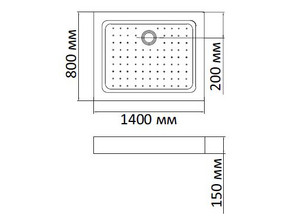 Душевой поддон BandHours Rectangular 814-Tray 140*80