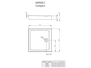 Душевой поддон Radaway Doros C Compact 80*80