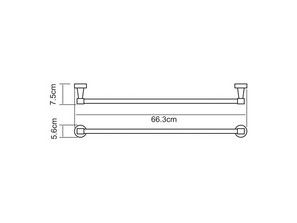 Штанга для полотенец Wasserkraft Isen К-4030