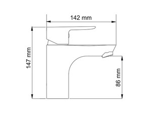 Смеситель для раковины Wasserkraft  Leine 3503
