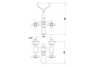 Смеситель для ванны Timo Ritz 0144Y 