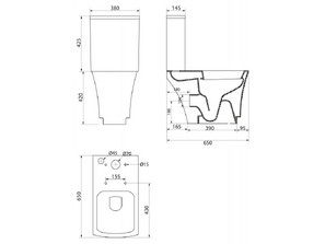 Унитаз моноблок BelBagno Regina