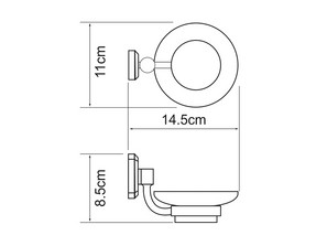 Мыльница стеклянная Wasserkraft Oder K-3029