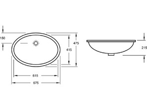 Раковина встраиваемая под столешницу Villeroy & Boch Evana 61440001
