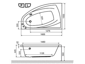 Ванна акриловая Excellent Aquaria Comfort 160*100 L/R