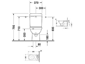 Унитаз моноблок DURAVIT Happy D 0170090000
