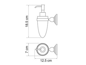  Дозатор для жидкого мыла Wasserkraft Ammer К-7099