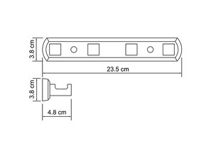 Кронштейн настенный, 4 крючка Wasserkraft Lippe К-6574