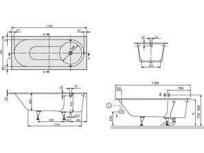 Ванна квариловая  Villeroy & Boch Libra 170x75 UBQ170LIB2V-01