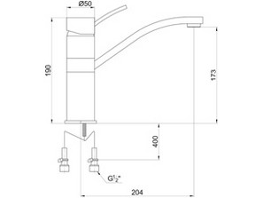 Смеситель для кухни Timo Berta 0303 FN 
