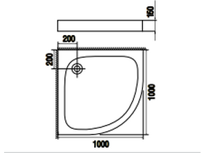 Душевой поддон BandHours Odissey - Tray 100*100