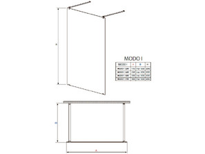 Душевая стенка Radaway Modo I  1400