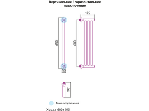 Водяной полотенцесушитель Сунержа Хорда 60*19