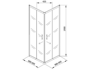 Душевой уголок Kolpa - san Q-line TKK 90x70
