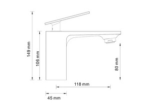 Смеситель для раковины Wasserkraft Alme 1503
