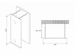 Душевая перегородка ABBER Immer Offen AG68100BF8