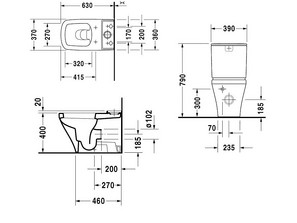 Унитаз моноблок DURAVIT Durastyle 2155090000